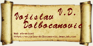 Vojislav Dolbočanović vizit kartica